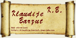 Klaudije Barzut vizit kartica